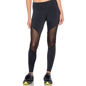 Onzie Track Leggings Black Mesh Sheer